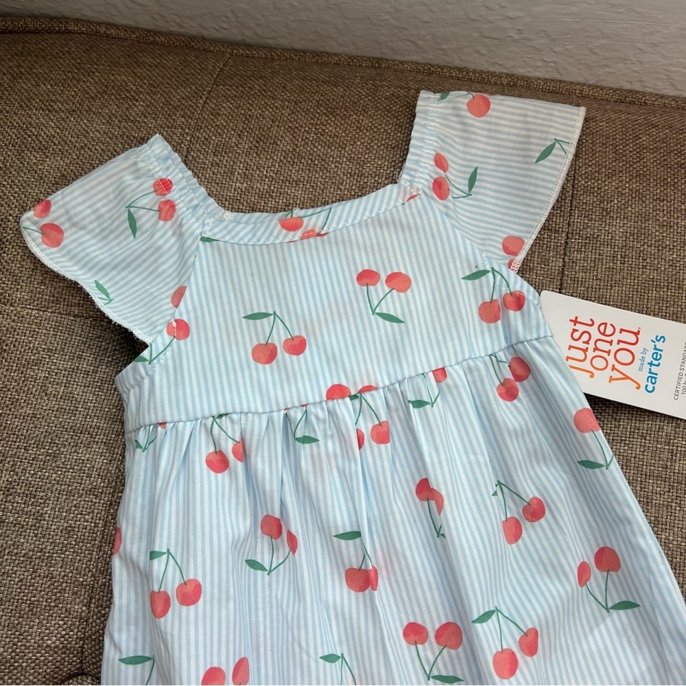 NWT Baby Girls Cherries Romper Just One You - Picture 4 of 10